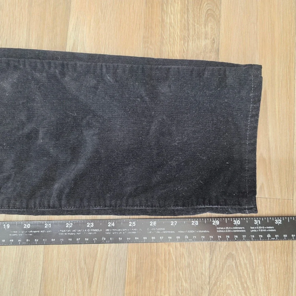 Talbots‎ Women's Size 14 Corduroy Pants High-Waist Straight-Leg Black Casual
